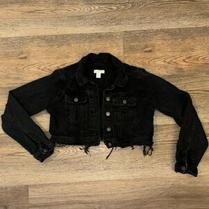 Forever 21 black denim jacket size S